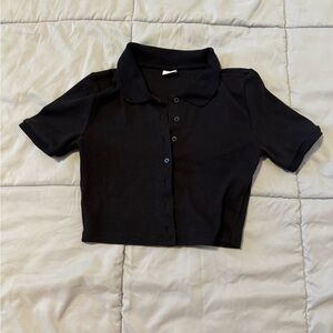 Aritzia 
Sunday Best Black Button Down Shirt